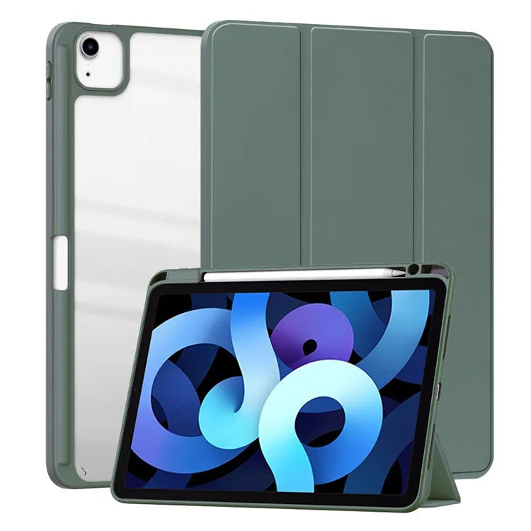 Tri-fold Cover med Gennemsigtig bagside til iPad Air 10.9 tommer (2020/2022) (4. og 5. generation)