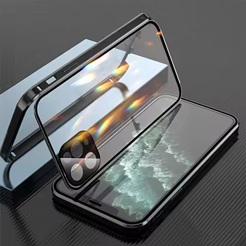 Magnetisk Dobbeltsidet Glas Cover til iPhone 13 Mini