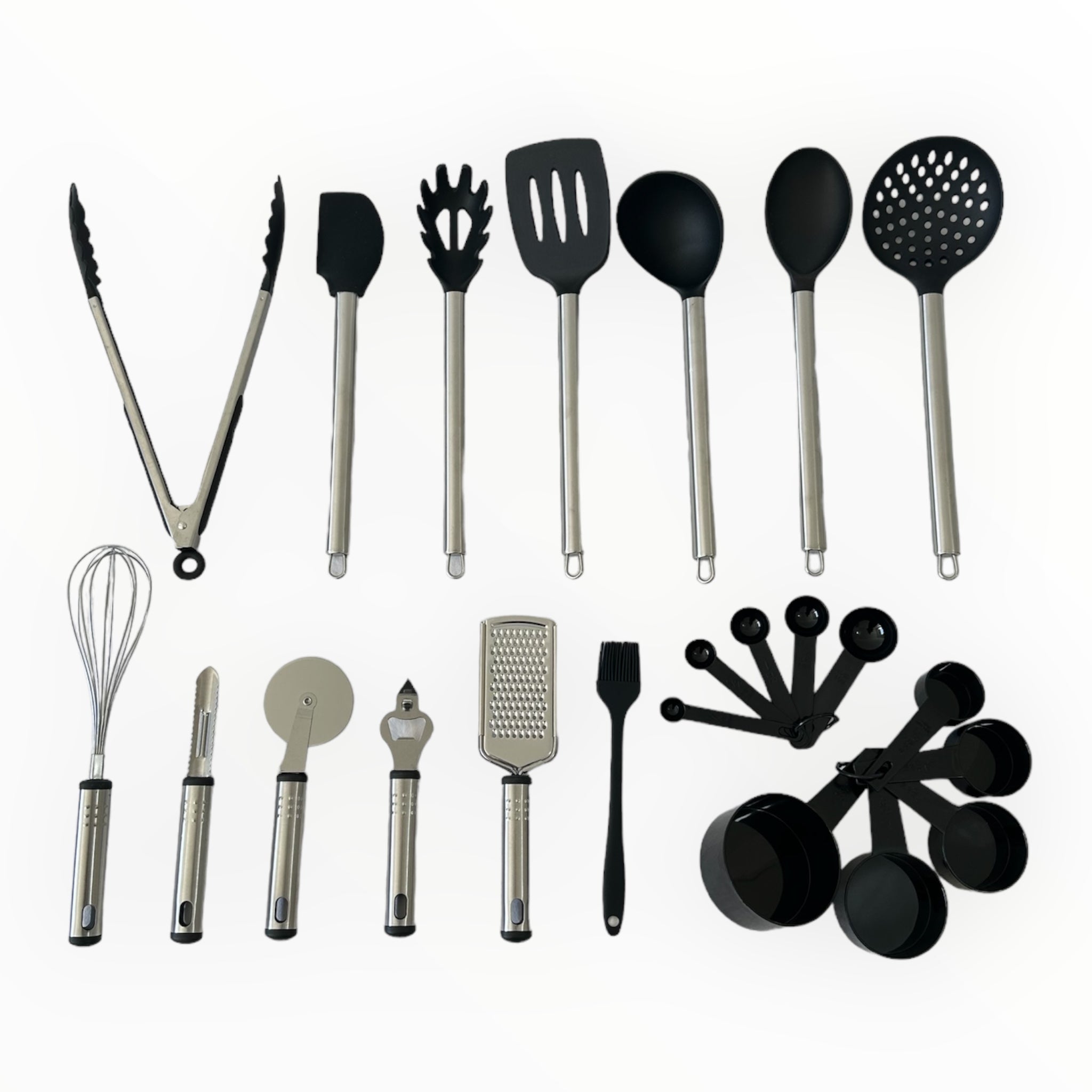 Rustfrit Stål Køkkenredskaber (23stk.)