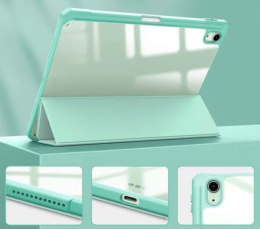Tri-fold Cover med Gennemsigtig bagside til iPad 10.2 (2019/2020/2021) (7., 8. og 9. generation)