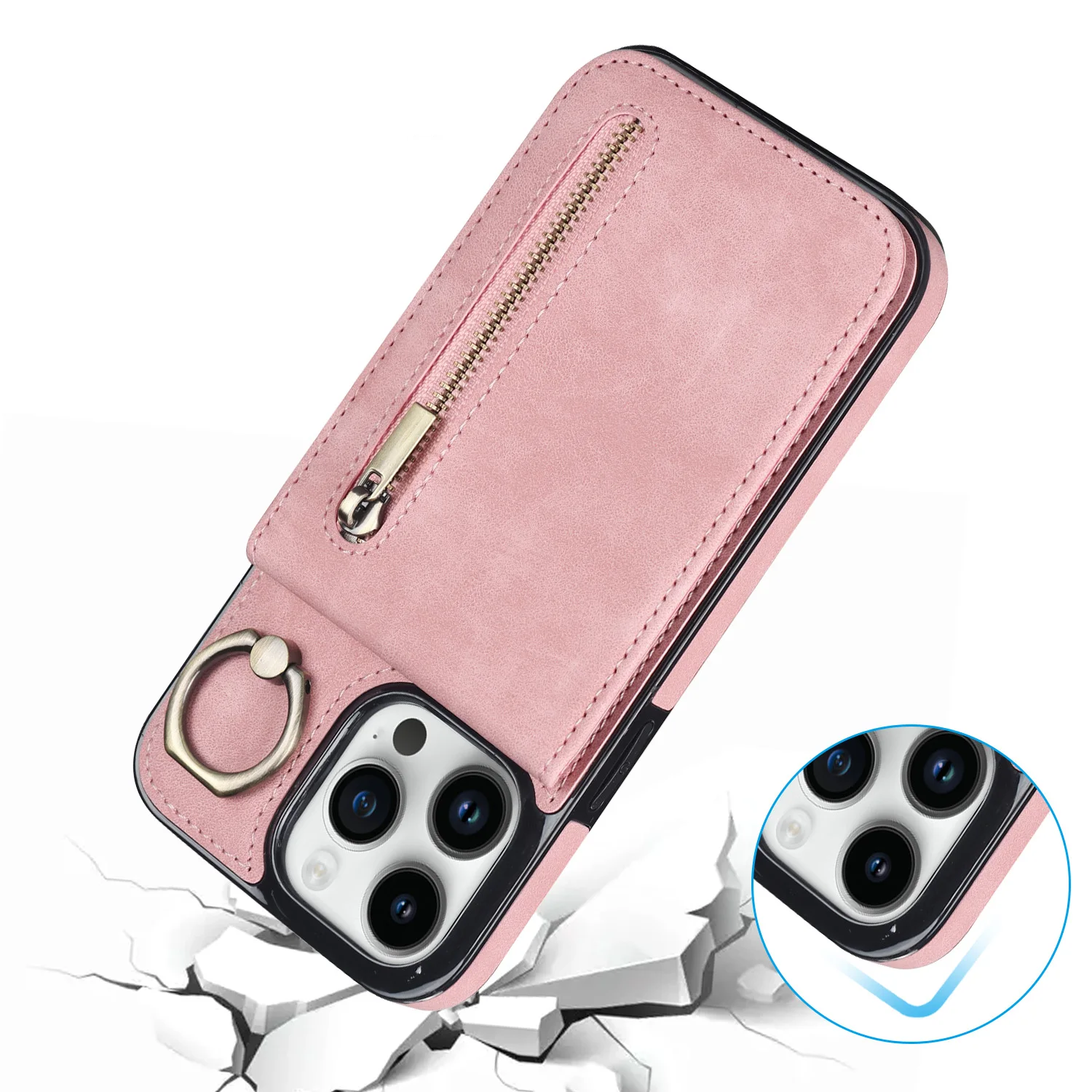 Cover med Pung & Ringholder til iPhone 15 Plus