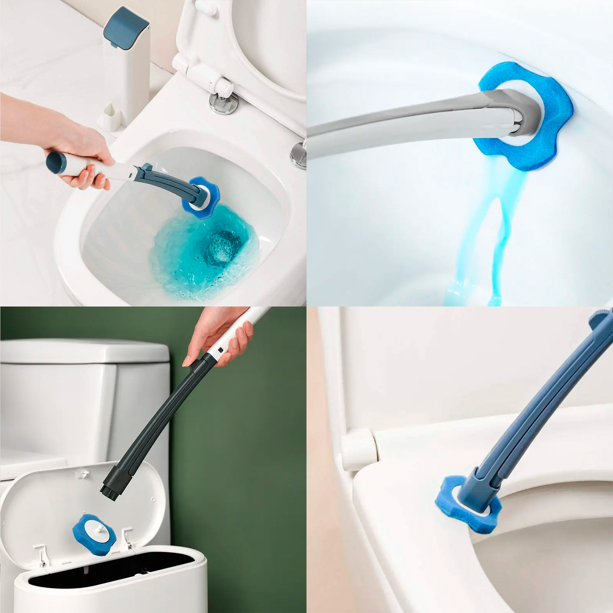 Toiletbørste med Skiftbare Børstehoveder